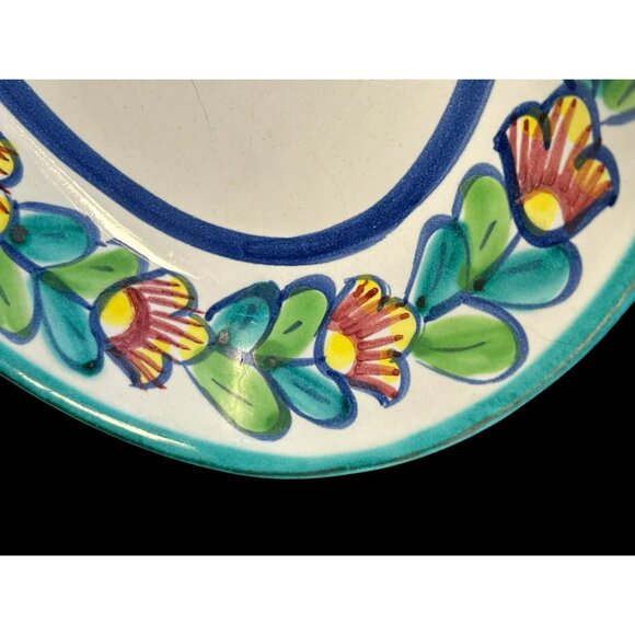 GIOVANNI VIETRI Oval Floral Serving Dish Italy Deruta Italian Pottery Plate Bowl - Picture 3 of 10